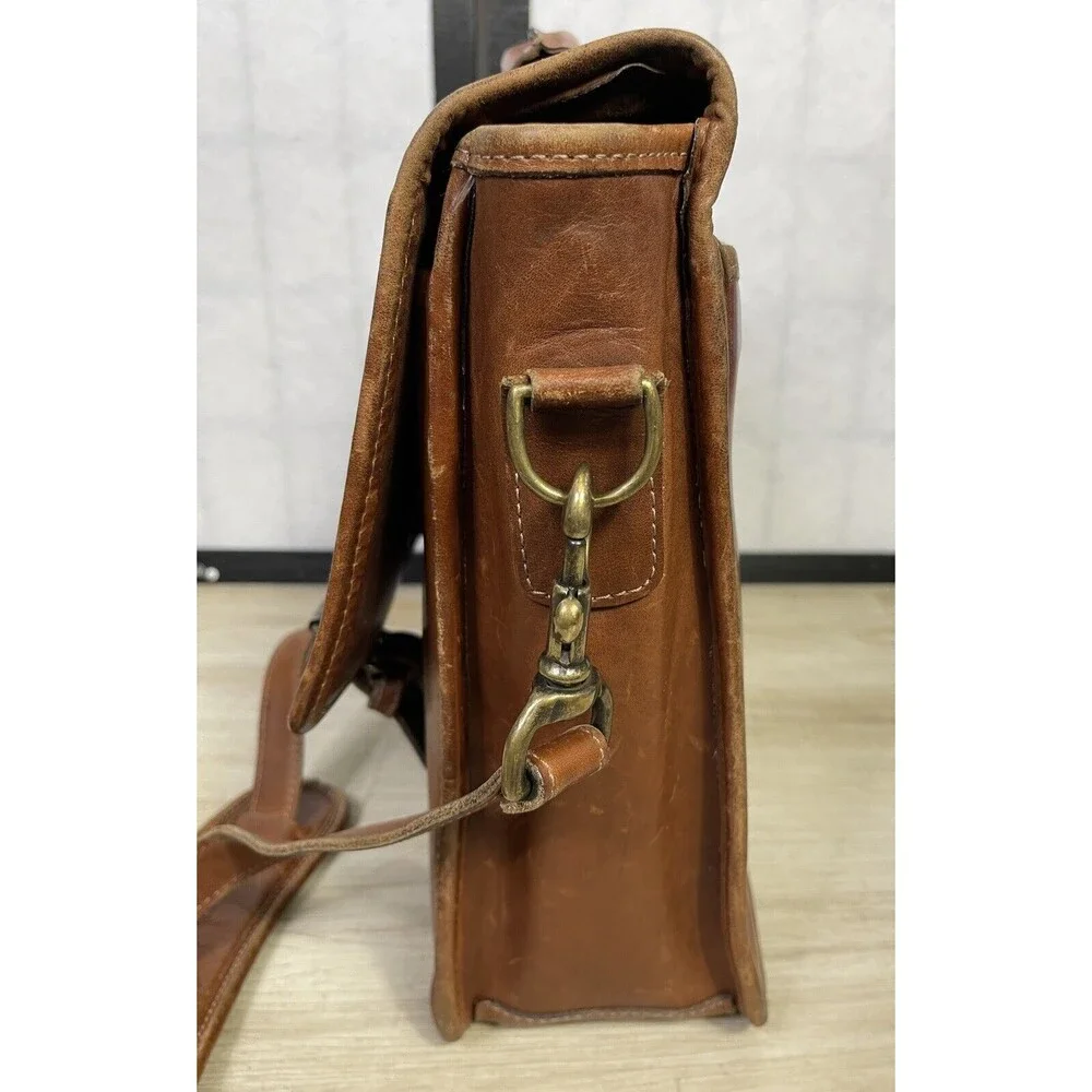 Vintage SCHLESINGER Messanger  Leather Bag. - Picture 4 of 14